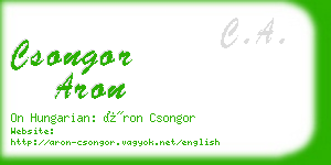 csongor aron business card